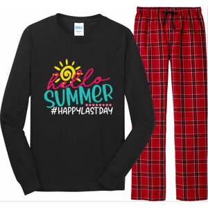 Happy Last Day Of School S Hello Summer Teacher Student Long Sleeve Pajama Set