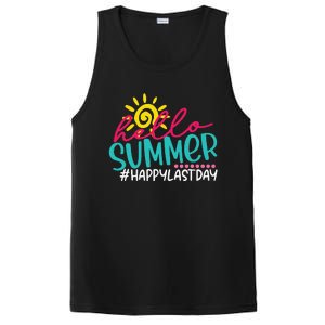 Happy Last Day Of School S Hello Summer Teacher Student PosiCharge Competitor Tank