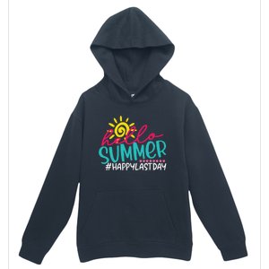 Happy Last Day Of School S Hello Summer Teacher Student Urban Pullover Hoodie