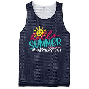 Happy Last Day Of School S Hello Summer Teacher Student Mesh Reversible Basketball Jersey Tank