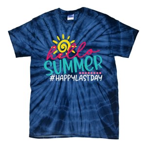 Happy Last Day Of School S Hello Summer Teacher Student Tie-Dye T-Shirt