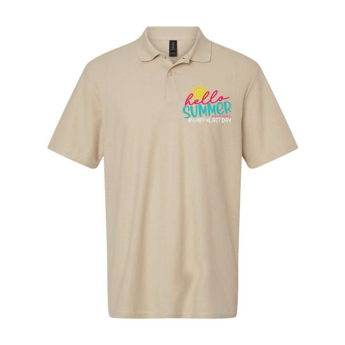 Happy Last Day Of School S Hello Summer Teacher Student Softstyle Adult Sport Polo