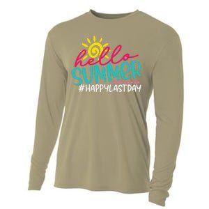 Happy Last Day Of School S Hello Summer Teacher Student Cooling Performance Long Sleeve Crew