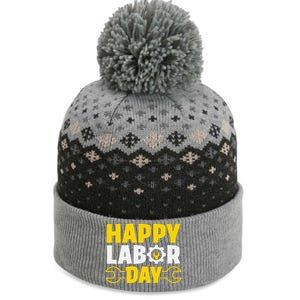 Happy Labor Day Celebration Graphic The Baniff Cuffed Pom Beanie