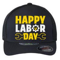 Happy Labor Day Celebration Graphic Flexfit Unipanel Trucker Cap