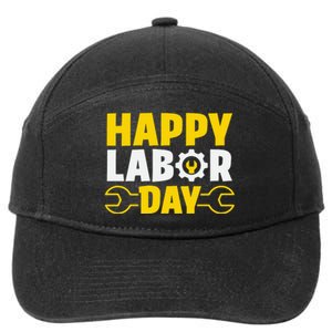 Happy Labor Day Celebration Graphic 7-Panel Snapback Hat