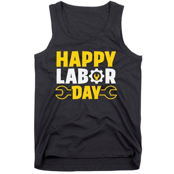 Happy Labor Day Celebration Graphic Tank Top