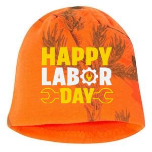 Happy Labor Day Celebration Graphic Kati - Camo Knit Beanie