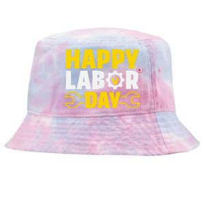 Happy Labor Day Celebration Graphic Tie-Dyed Bucket Hat