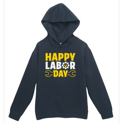 Happy Labor Day Celebration Graphic Urban Pullover Hoodie