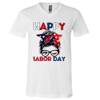 Happy Labor Day American Workers V-Neck T-Shirt