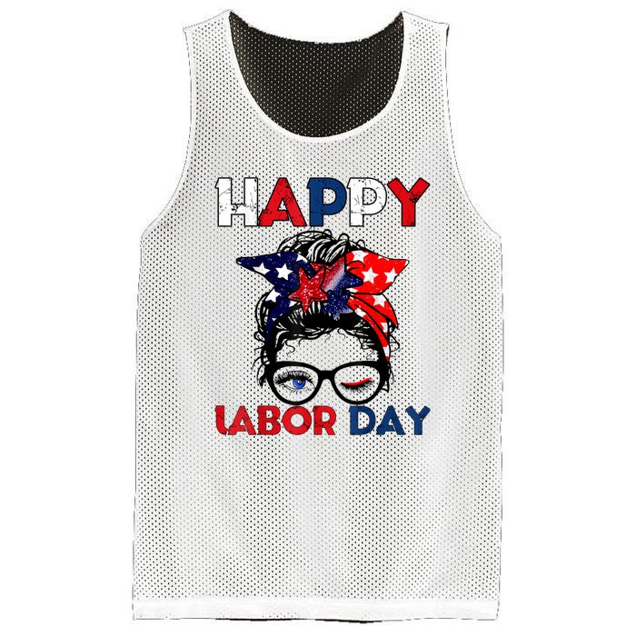 Happy Labor Day American Workers Mesh Reversible Basketball Jersey Tank