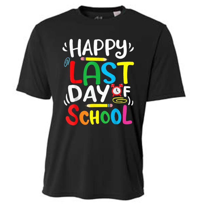 Happy Last Day Of School Last Day Of School Teacher Student Cooling Performance Crew T-Shirt