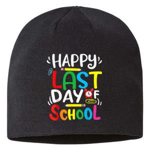 Happy Last Day Of School Last Day Of School Teacher Student Sustainable Beanie