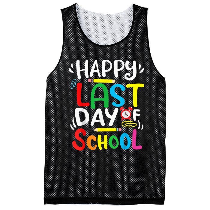 Happy Last Day Of School Last Day Of School Teacher Student Mesh Reversible Basketball Jersey Tank