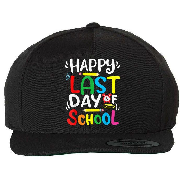 Happy Last Day Of School Last Day Of School Teacher Student Wool Snapback Cap