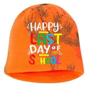 Happy Last Day Of School Last Day Of School Teacher Student Kati - Camo Knit Beanie