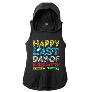 Happy Last Day Of Kindergarten Graduation 2024 Student Ladies PosiCharge Tri-Blend Wicking Draft Hoodie Tank