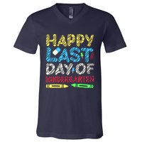 Happy Last Day Of Kindergarten Graduation 2024 Student V-Neck T-Shirt