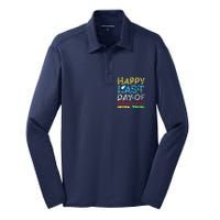 Happy Last Day Of Kindergarten Graduation 2024 Student Silk Touch Performance Long Sleeve Polo