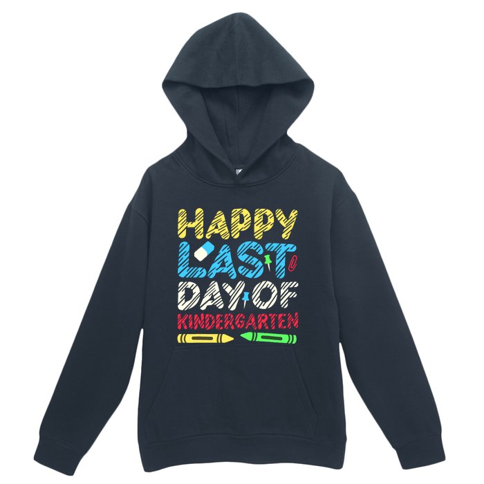 Happy Last Day Of Kindergarten Graduation 2024 Student Urban Pullover Hoodie