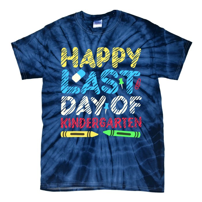 Happy Last Day Of Kindergarten Graduation 2024 Student Tie-Dye T-Shirt