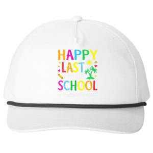 Happy Last Day Of School Hello Summer Students And Teachers Snapback Five-Panel Rope Hat