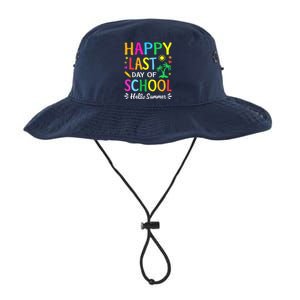 Happy Last Day Of School Hello Summer Students And Teachers Legacy Cool Fit Booney Bucket Hat