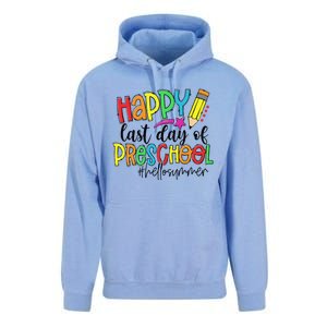 Happy Last Day Of School Preschool Teacher Hello Summer Unisex Surf Hoodie