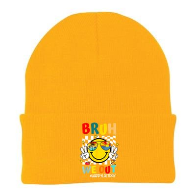 Happy Last Day End Of School Graduation Bruh We Out Gift Knit Cap Winter Beanie