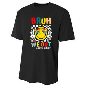 Happy Last Day End Of School Graduation Bruh We Out Gift Performance Sprint T-Shirt