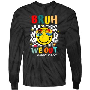 Happy Last Day End Of School Graduation Bruh We Out Gift Tie-Dye Long Sleeve Shirt