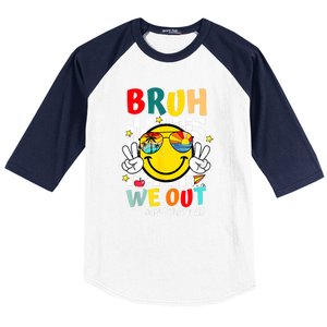 Happy Last Day End Of School Graduation Bruh We Out Gift Baseball Sleeve Shirt