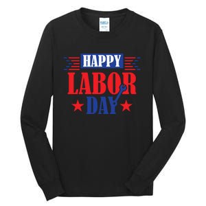 Happy Labor Day Celebration Graphic Tall Long Sleeve T-Shirt