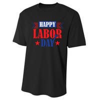 Happy Labor Day Celebration Graphic Performance Sprint T-Shirt