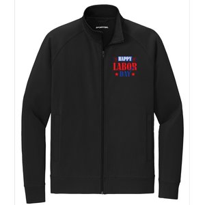 Happy Labor Day Celebration Graphic Stretch Full-Zip Cadet Jacket