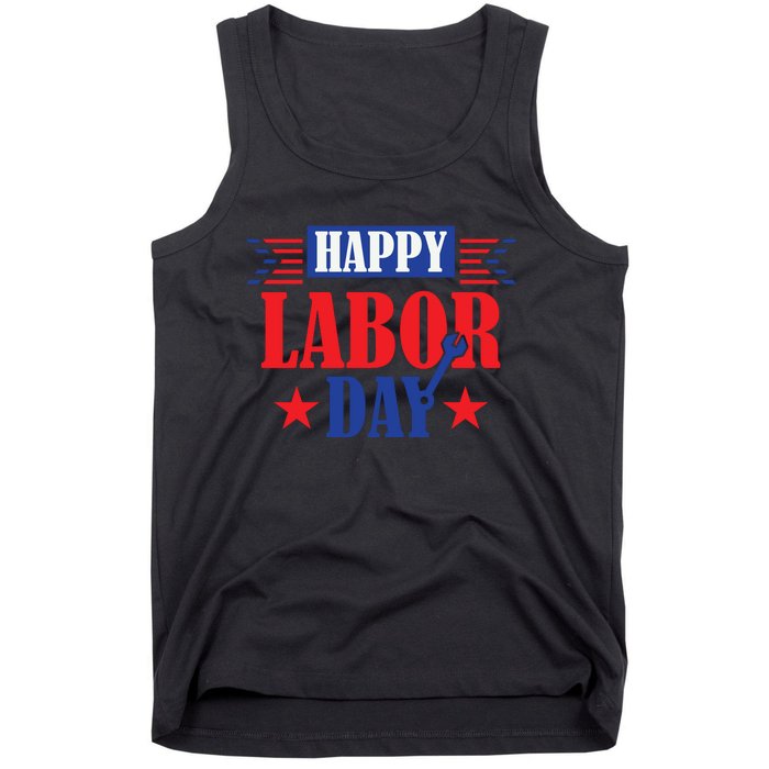 Happy Labor Day Celebration Graphic Tank Top