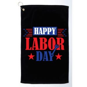 Happy Labor Day Celebration Graphic Platinum Collection Golf Towel