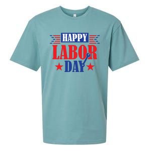 Happy Labor Day Celebration Graphic Sueded Cloud Jersey T-Shirt