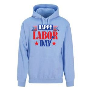 Happy Labor Day Celebration Graphic Unisex Surf Hoodie