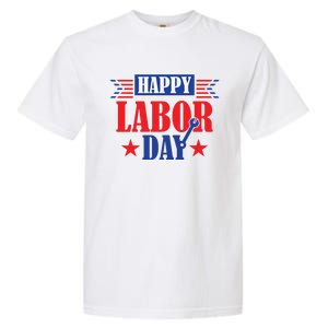 Happy Labor Day Celebration Graphic Garment-Dyed Heavyweight T-Shirt