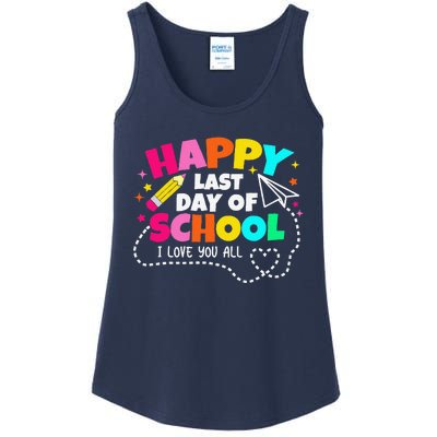 Happy Last Day Of School Teacher Graduation Ladies Essential Tank