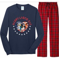 Happy Labor Day American Workers Flag Long Sleeve Pajama Set