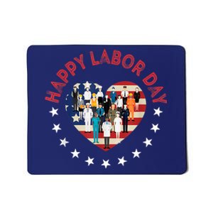 Happy Labor Day American Workers Flag Mousepad