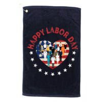 Happy Labor Day American Workers Flag Platinum Collection Golf Towel