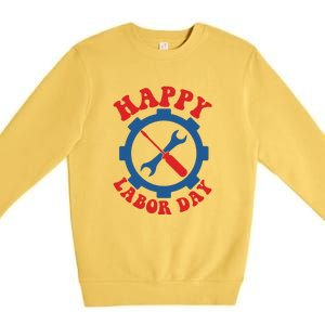 Happy Labor Day Gift Premium Crewneck Sweatshirt