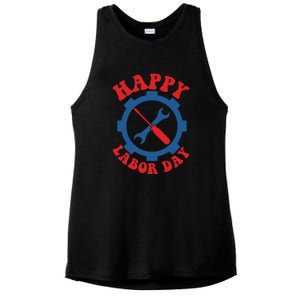 Happy Labor Day Gift Ladies PosiCharge Tri-Blend Wicking Tank