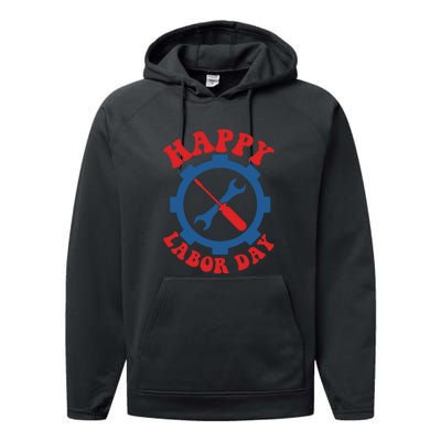 Happy Labor Day Gift Performance Fleece Hoodie