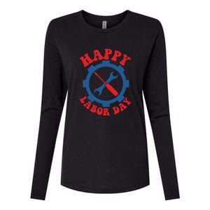 Happy Labor Day Gift Womens Cotton Relaxed Long Sleeve T-Shirt