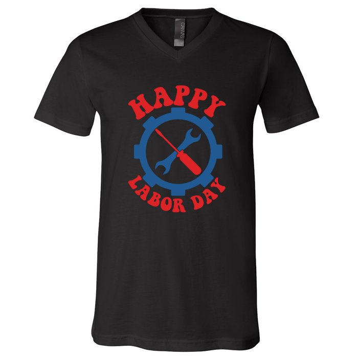 Happy Labor Day Gift V-Neck T-Shirt